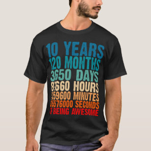 10 år av att vara Fantastisk ger 10 år gamla 10 bi T Shirt