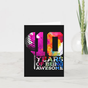 10 år av att vara fantastisk golf 10-årsdag  kort