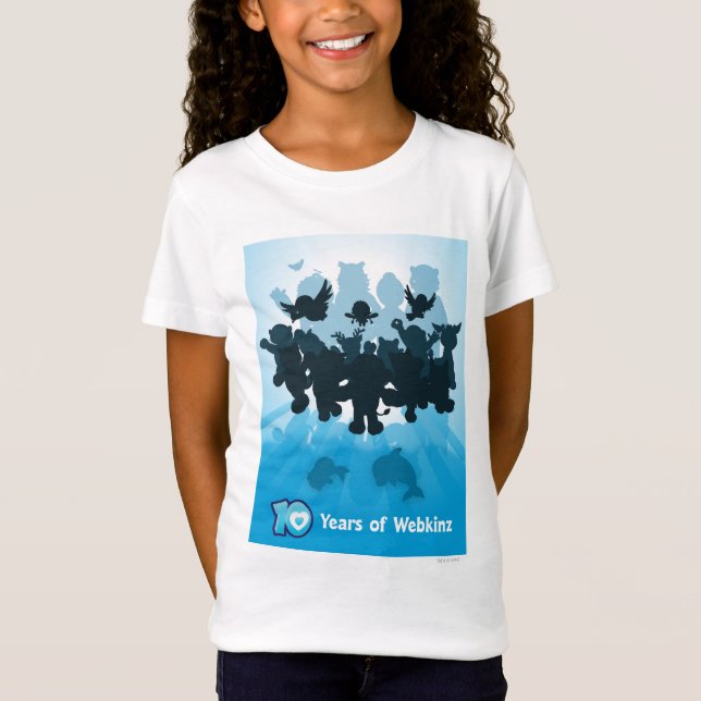 10 år av den Webkinz silhouetten T-shirt (Framsida)