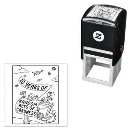 10 år av slumpmässiga vårdnadshandlingar Frimärke Självfärgande Stämpel