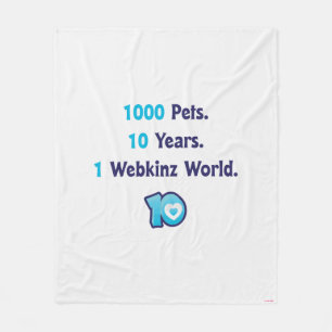 10 år av Webkinz statistik Fleecefilt