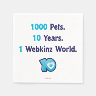 10 år av Webkinz statistik Pappersservett