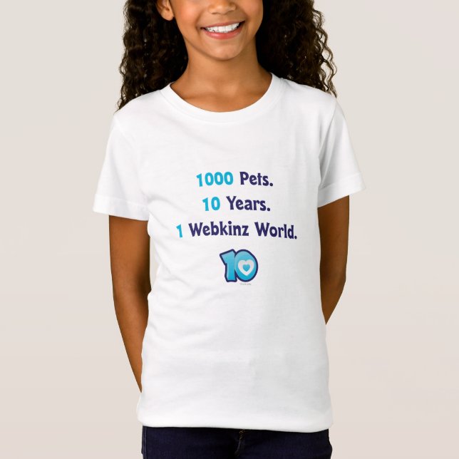 10 år av Webkinz statistik T-shirt (Framsida)