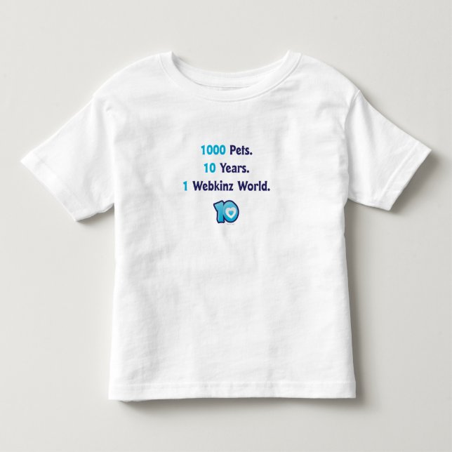 10 år av Webkinz statistik T-shirt (Framsida)