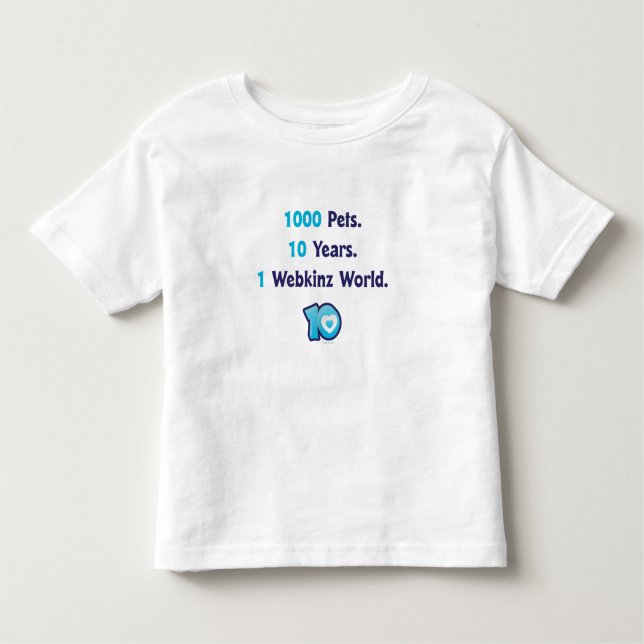 10 år av Webkinz statistik Tee (Framsida)