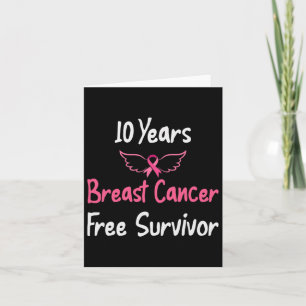 10 år Bröstcancerfri Rosa Bröstcancer Sur Kort