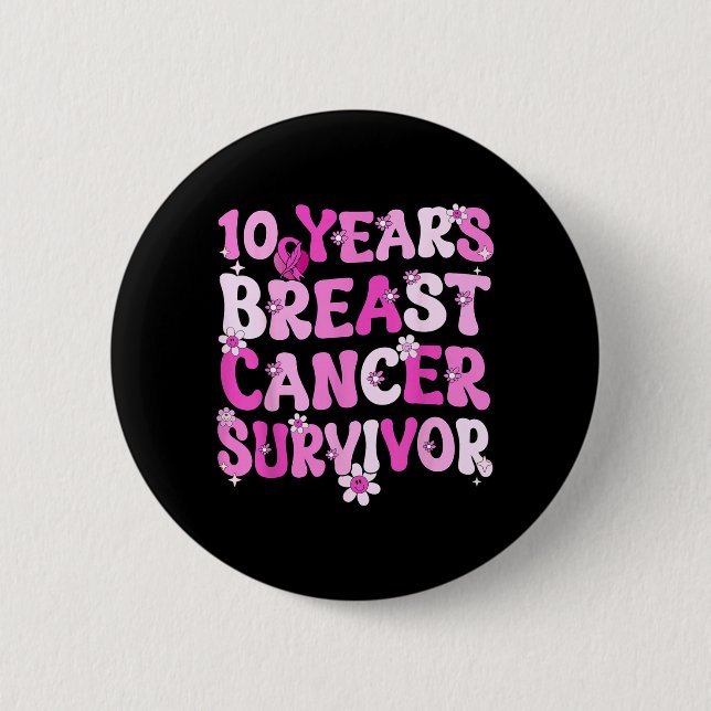 10 år bröstcanceröverlevande bröstcancer knapp (Framsida)