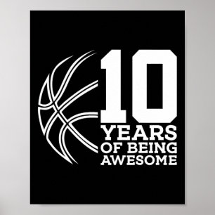 10 ÅR EFTER FANTASTISK BASKETBALL 10:E FÖDELSEDAGE POSTER