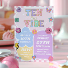 10 är en Vibe Preppy Patch 10:e Födelsedagsfesten