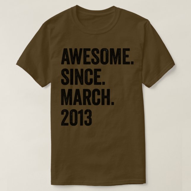 10 år Fantastisk sedan mars 2013 tionde födelsedag T Shirt (Design framsida)