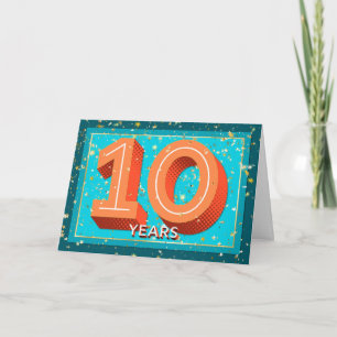 10 år för anställda - feta siffror kort