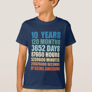 10 år Gamla 10-årsdagen av jubileumsdagen T Shirt