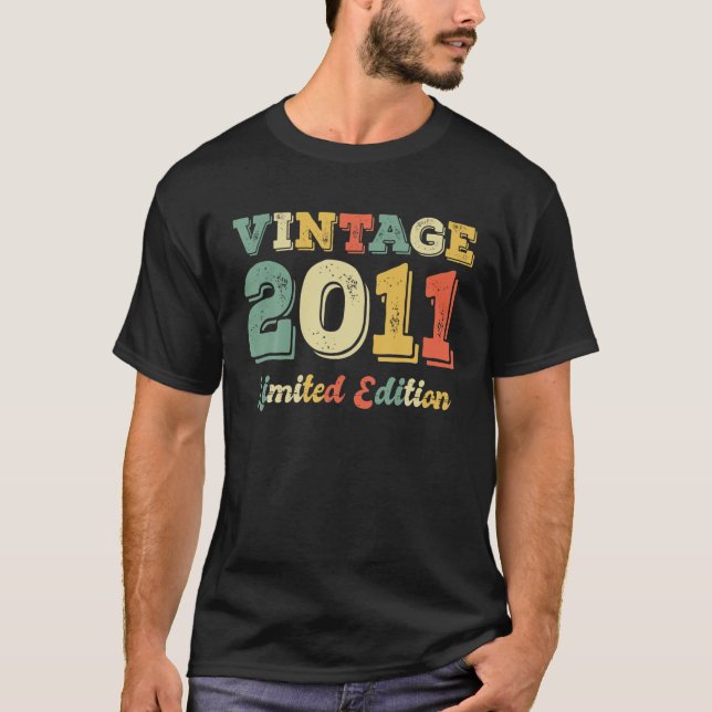 10 år gamla gåvor födda 2011 Begränsad utgåva 10T T Shirt (Framsida)