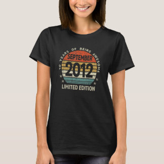 10 år gammal 10:e födelsedagen september 2012 t shirt