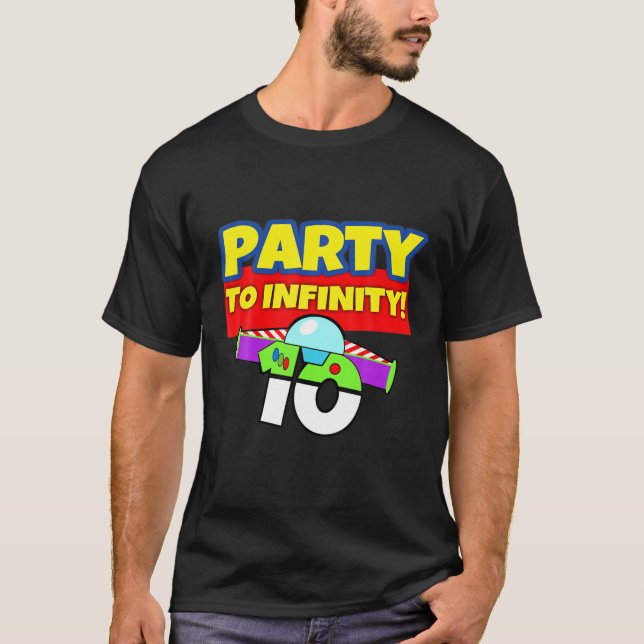 10 år gammal 10:e Leksak-Party till födelsedagsinf T Shirt (Framsida)