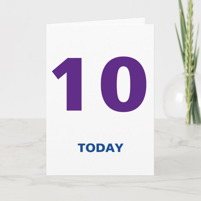 10 år gammal 10 i dag kort (Framsida)