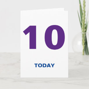 10 år gammal 10 i dag kort