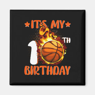 10 år gammal Det är min 10:e födelsedagsbasket Magnet