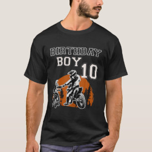 10 år gammal Dirt Bike T 10th Bday Bik Shirt