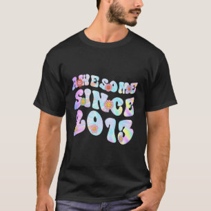 10 år gammal Fantastisk sedan 2013 Tie Dye Flowers T Shirt