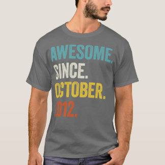 10 år gammal Fantastisk sedan oktober 2012 10:e fö T Shirt