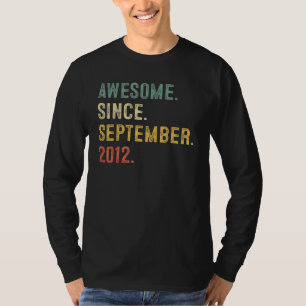 10 år gammal Fantastisk sedan september 2012 10th T Shirt