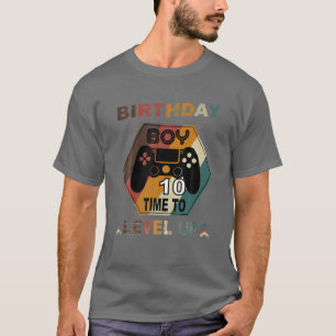 10 år gammal födelsedagspojktid för att jämna upp t shirt