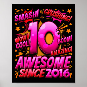 10 år gammal för pojkar 10-års pojke 10 år gammal poster