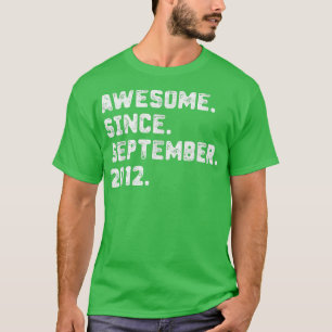 10 år gammal gåva Fantastisk sedan september 2012 T Shirt