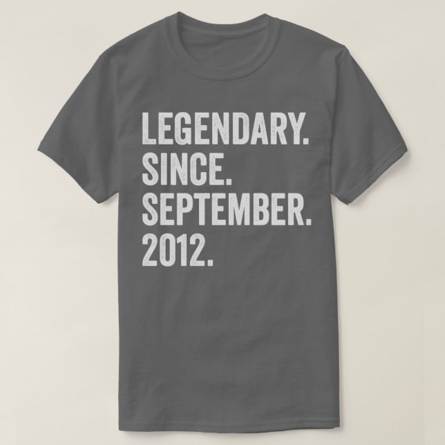 10 år gammal legendary sedan september 2012 10th B T Shirt (Design framsida)