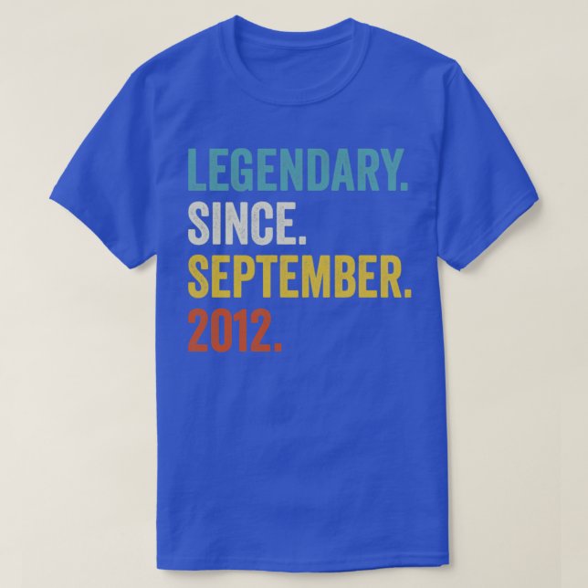 10 år gammal legendary sedan september 2012 10th B T Shirt (Design framsida)
