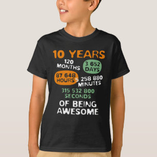 10 år gammal utslagsplats för MathälskareGeek T Shirt
