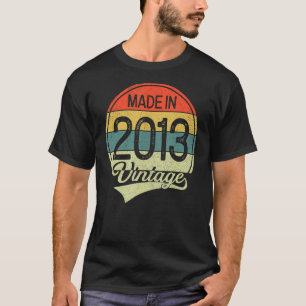 10 år gammal Vintage 2013 som gjordes 2013 10:e fö T Shirt
