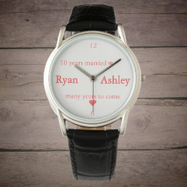 10 år gift ⚭ (med namn) armbandsur