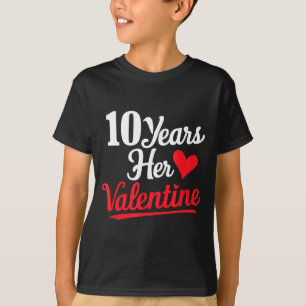 10 år hennes valentin _ årsjubileum par valen t shirt