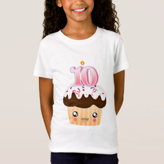 10 år muffin T - rosa T-shirt
