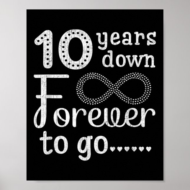 10 år nedåt för att gå till kute 10:e Bröllop Anni Poster (Framsidan)