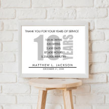 10 år Pension eller medarbetarbedömningsgåva