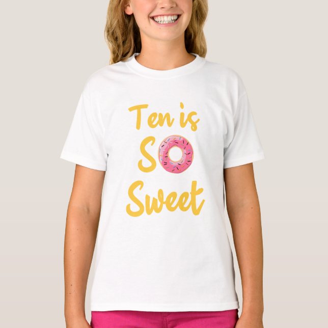 10 är så söt, 9:e födelsedag 10-dagarsförsäkring,  t shirt (Framsida)