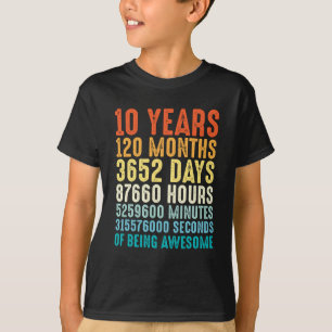 10 år utslagsplats för gammal t-Skjorta 10th T Shirt