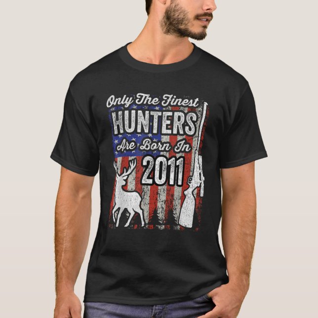 10-årig födelsedagssjägare, Hjort Hunter 2011 T Shirt (Framsida)
