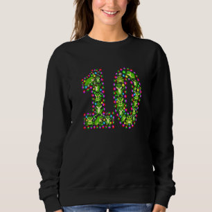 10-årig groda 10:e Födelsedagsfesten B-dagen Frog  T Shirt
