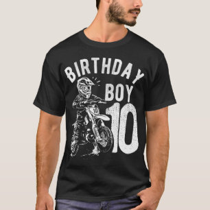 10-årig unge - Birthday boy - Dirt Cykla - Moto T Shirt