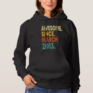 10-årig Vintage mars 2013 10th Birthday Boy T Shirt