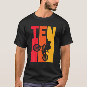 10-åriga BMX-Födelsedagsfester som biking 10:e T Shirt