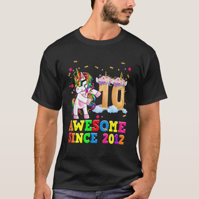 10-åriga flickornas förbund som fyller 10:e födels t shirt (Framsida)