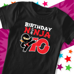 10-åriga Karate Ninja Party Kids 10:e födelsedagen T Shirt