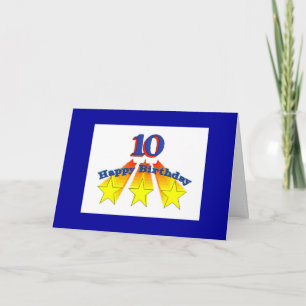 10-åriga kristna kort från födelsedagen