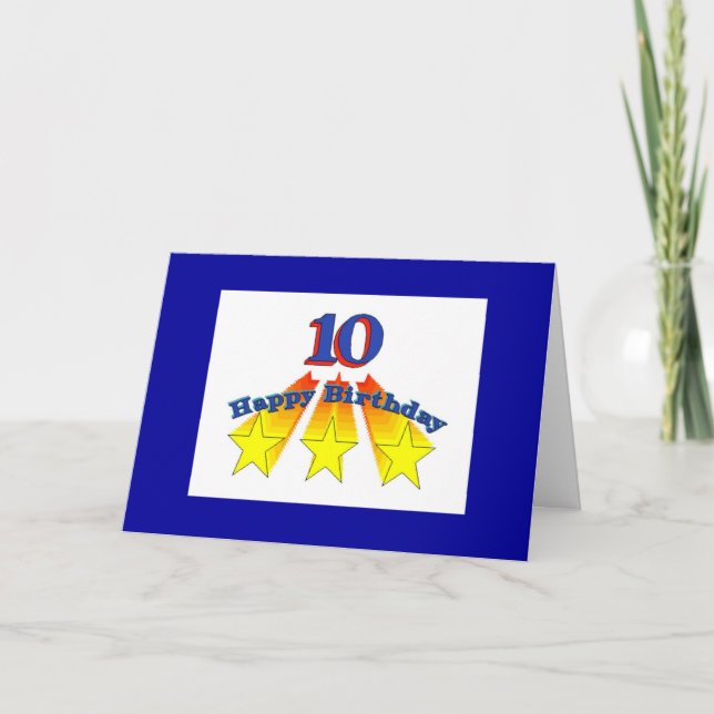 10-åriga kristna kort från födelsedagen (Framsida)