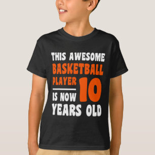 10-åriga Lycklig 10:e födelsedagsbasket 10:e Bi T Shirt